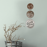 Signs ByLITA Circle Good Friends, Great Games, Cold Drinks ABS Plastic | Laser Engraved | Easy Installation | Elegant Design Wall or Door Sign