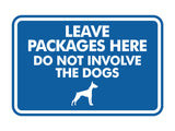 Signs ByLITA Classic Framed Leave Packages Here Do not Involve the Dogs Entrance Wall or Door Sign