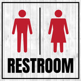 Square Plus Restroom Wall or Door Sign | Office & Workspace Bathroom Signage