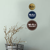 Circle Wifi Available Wall or Door Sign