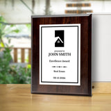 Real Estate Theme Customizable Award Plaque | Recognition of Achievement and Service Personalizable Plaques