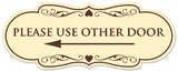 Signs ByLITA Designer Please Use Other Door (Left Arrow) Sign - Easy Installation | Durable Wall or Door Sign