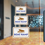 Classic Framed Plus Boat Ramp Wall or Door Sign | Marina Quayside Signage