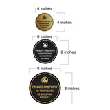 Circle Private Property No Trespassing No Soliciting No Sales Wall or Door Sign