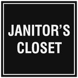 Signs ByLITA Square Janitors Closet Sign - Easy Installation | Durable Material