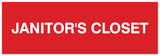 Signs ByLITA Basic Janitor's Closet Sign - Laser-Engraved Lettering | Durable ABS Plastic | Vibrant Colors | Powerful Foam Tape