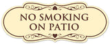 Signs ByLITA Designer No Smoking on Patio Sign - Easy Installation | Durable Wall or Door Sign