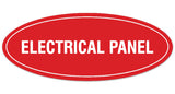 Signs ByLITA Oval Electrical Panel Sign - Laser-Engraved Lettering | Durable ABS Plastic | Vibrant Colors | Powerful Foam Tape