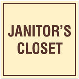 Signs ByLITA Square Janitors Closet Sign - Easy Installation | Durable Material