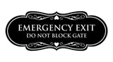 Signs ByLITA Designer Emergency Exit Do Not Block Gate Wall or Door Sign