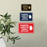 Signs ByLITA Classic Framed Farts: Ghost Of Things With Eat Wall or Door Sign