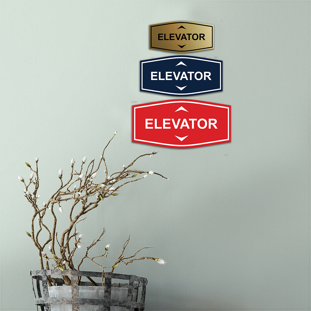 Fancy Elevator Up & Down Arrows Wall or Door Sign – All Quality