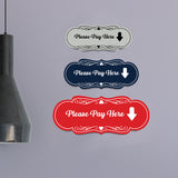 Signs ByLITA Designer Please Pay Here Wall or Door Sign