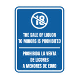 Signs ByLITA Portrait Round The Sale Of Liquor To Minors Is Prohibited Door or Wall Sign | Spanish Bilingual Alcohol Warning Signs