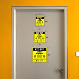 Square Plus Keep Out Gaming In Progress Leave Food And Drink At Door Wall or Door Sign | Easy Installation | Gaming Room Signage