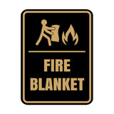 Signs ByLITA Portrait Round Fire Blanket Door or Wall Sign Easy Installation | Health And Safety | Building And Danger Signs