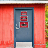 Classic Framed Plus Warning Explosive Gas No Open Flames Entry by Permit Only Door or Wall Sign | Workplace Health and Safety Warning Signage