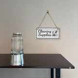 Cleaning Supplies 5x10 Hanging Plus Wall or Door Sign | Home & Office Décor