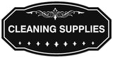 Signs ByLITA Victorian Cleaning Supplies Wall or Door Sign - Laser-Engraved Lettering | Durable ABS Plastic | Vibrant Colors | Powerful Foam Tape
