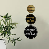 Signs ByLITA Circle Coffee & Tea Bar Wall or Door Sign