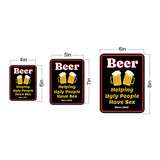Portrait Round Plus Beer Helping Ugly People Have Sex Since 1862! Wall or Door Sign | Funny Naughty Decor