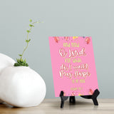 And now, O Lord, for what do I wait? My hope is in you Psalm 39:7 6 x 8" Table Sign With Acrylic Easel | Religious Bible Quotes Decor