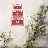 Classic Framed Plus Attention No Children Wall or Door Sign | Children Safety Sign