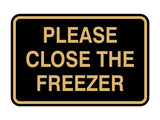 Signs ByLITA Classic Framed Please Close The Freezer Door or Wall Sign | Eco-Friendly Home Signs
