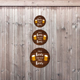 Circle Plus Two Beer Or Not Two Beer Door or Wall Sign | Funny Home Decor