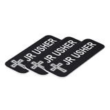 Jr Usher 1 x 3" Name Tag/Badge, Cross Design (3 Pack)