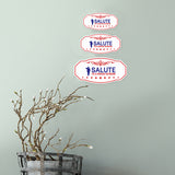 Victorian Plus Salute to a Proud Veteran Wall or Door Sign| Easy Installation | Disclaimer Waiver Notice