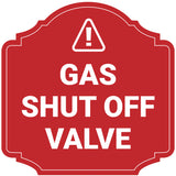 Heritage Plus Gas Shut Off Valve Wall or Door Sign | Home and Office Signage