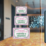 Classic Framed Plus In this house we eat real Tacos with cebolla y cilantro Door or Wall Sign | Funny Spanish Signs For Stores & Businesses