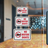 Classic Framed Plus No Motor Boats Wall or Door Sign | Marina Quayside Signage