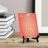 Let all that you do be done in love Corinthians 16:14 6 x 8" Table Sign With Acrylic Easel | Religious Bible Quotes Decor