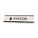 Church Leader Role and Titles 2 x 10" Desk Sign with Aluminium Frame