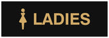 Signs ByLITA Basic Ladies Figurine Sign - Laser-Engraved Lettering | Durable ABS Plastic | Vibrant Colors | Powerful Foam Tape