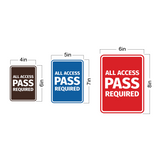 Signs ByLITA Portrait Round All Access Pass Required Door or Wall Sign Easy Installation | Directing Artists & Co-Workers | Music | Concert | Festivals