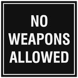 Signs ByLITA Square No Weapons Allowed Sign - Easy Installation | Durable Material