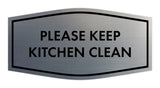 Signs ByLITA Fancy Please Keep Kitchen Clean Sign - Kitchen Signs | Durable Material | Cleaning Reminder | Easy Installation Wall or Door Sign