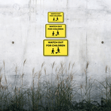 Classic Framed Plus Watch Out For Children Wall or Door Sign | Children Safety Sign