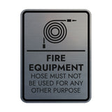 Signs ByLITA Portrait Round Fire Equipment: Hose Must Not Be Used For Any Other Purpose Door or Wall Sign Easy Installation | Health And Safety | Building And Danger Signs