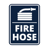 Signs ByLITA Portrait Round Fire Hose Door or Wall Sign Easy Installation | Health And Safety | Building And Danger Signs