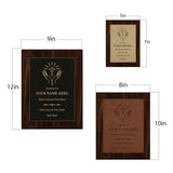 Church and Religion Theme, Black Wood Frame Customizable Leatherette Award Plaque | Easel Mount Option | Recognition of Achievement and Service Personalizable Plaques
