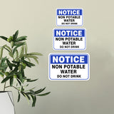 Classic Framed Plus Notice Non Potable Water Do Not Drink Door or Wall Sign | Warning Signage