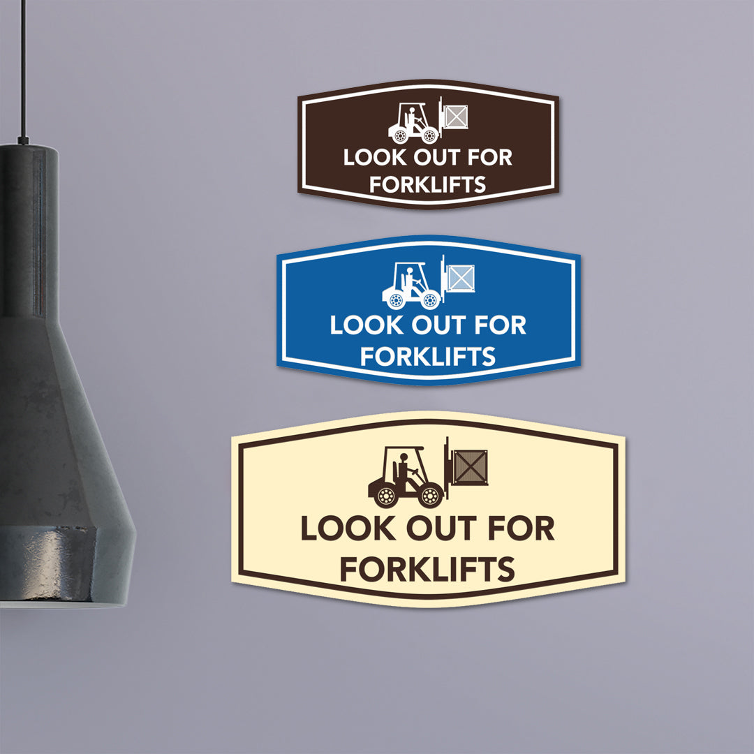 Fancy Look Out For Forklifts Wall or Door Sign