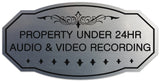 Signs ByLITA Victorian Property Under 24hr Audio Video Recording Wall or Door Sign - Easy Installation | Durable Wall or Door