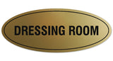 Signs ByLITA Oval DRESSING ROOM Sign - Laser-Engraved Lettering | Durable ABS Plastic | Vibrant Colors | Powerful Foam Tape