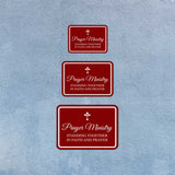 Classic Framed Plus Prayer Ministry – Standing Together In Faith and Prayer Door or Wall Sign | Place of Worship Signs