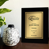 BBQ Master Competition Customizable Black Frame Award Plaque | Easel Mount Option | Achievement and Recognition Personalizable Plaques